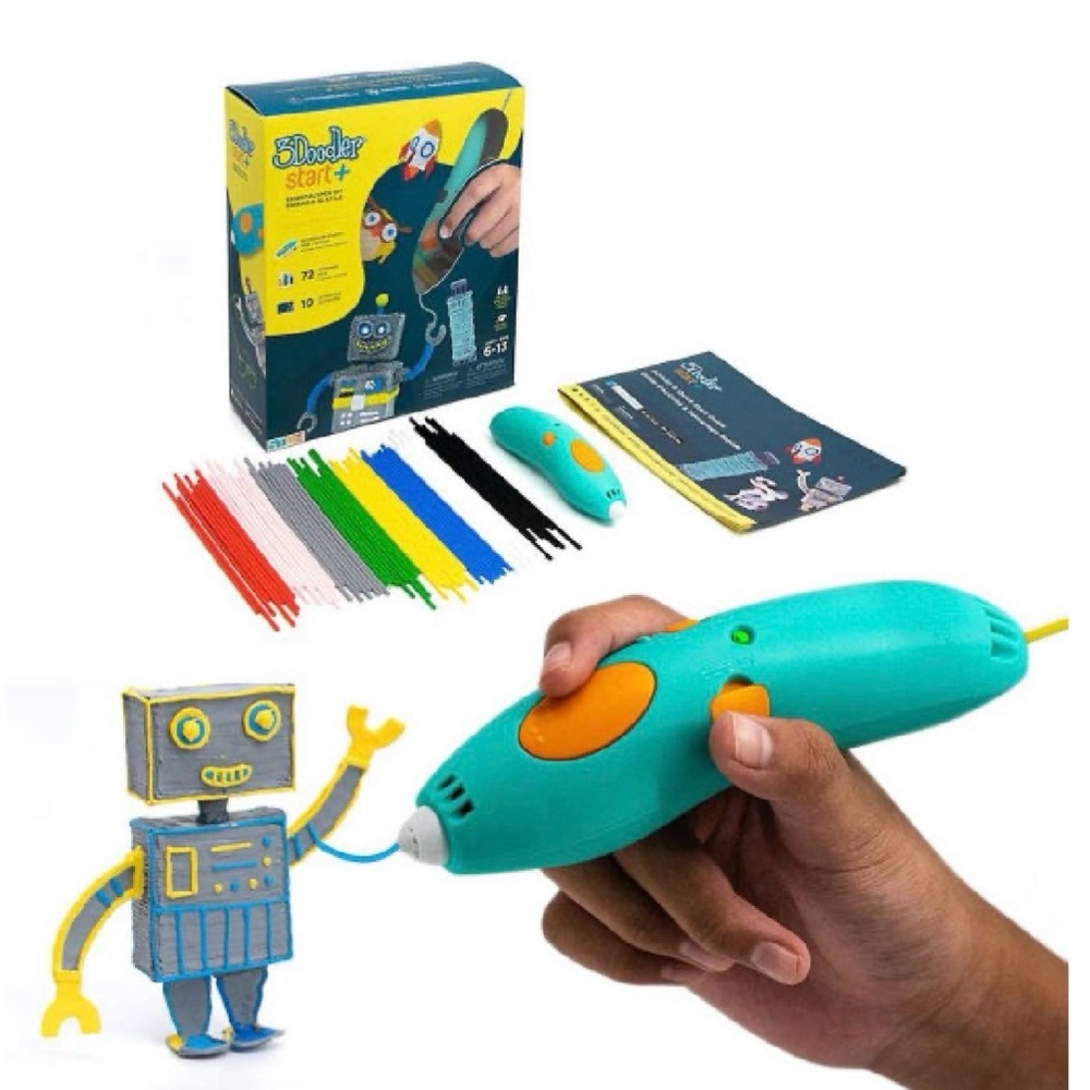 3doodler Start+ Essentials 3D Pen Set - Blue and Orange